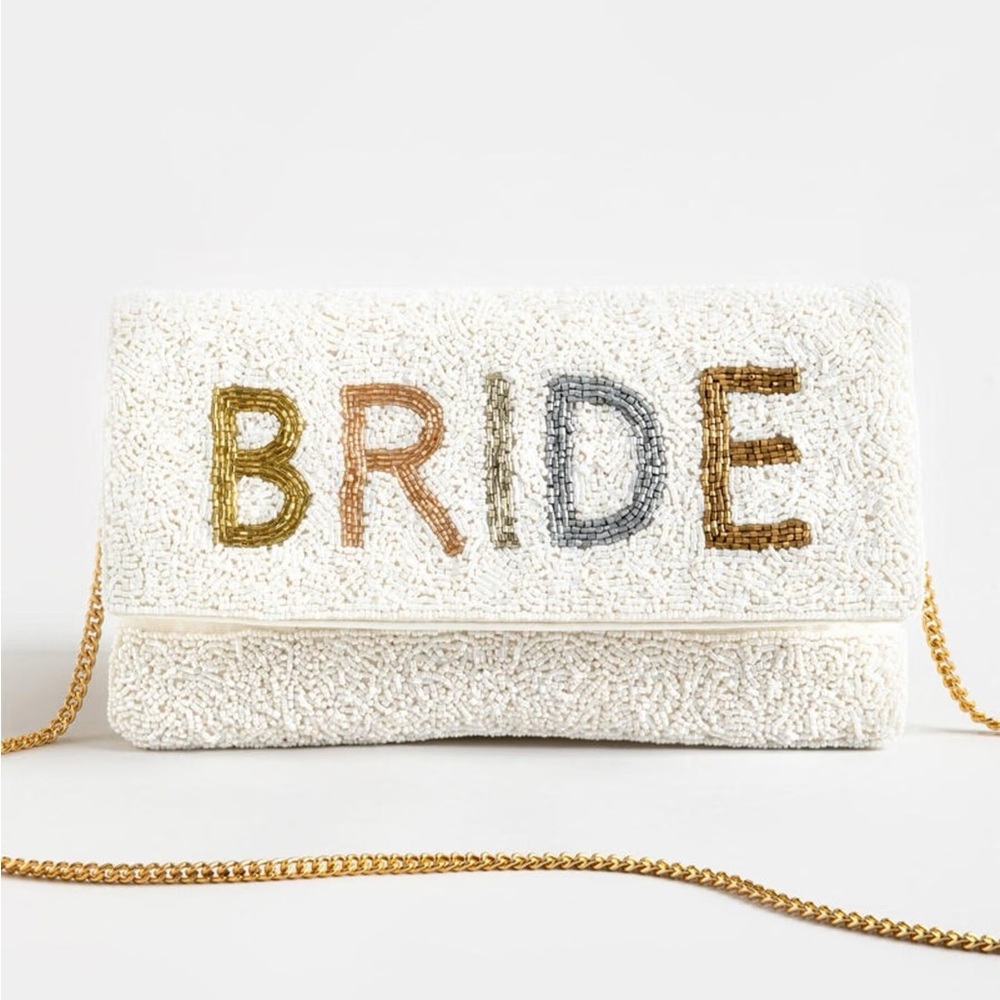 Bride beaded clutch